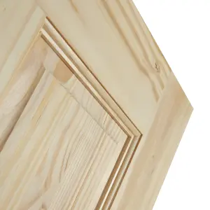 Fortia 4 panel Unglazed Traditional Natural Pine veneer Internal Timber Fire door, (H)1981mm (W)762mm (T)44mm