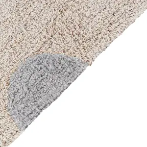 Cotton Kids Rug 140 x 200 cm Beige and Grey DARDERE