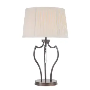 Elstead Pimlico 1 Light Table Lamp Dark Bronze, E27