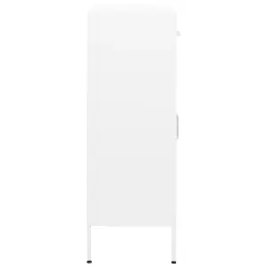 Berkfield Storage Cabinet White 80x35x101.5 cm Steel