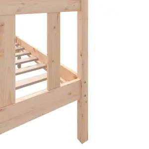 Berkfield Bed Frame Solid Wood Pine 120x200 cm