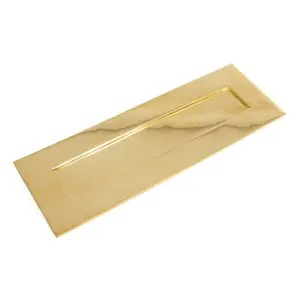 Brass Letter Plate Polished Brass / 10.8cm H x 32.4cm W x 0.4cm D