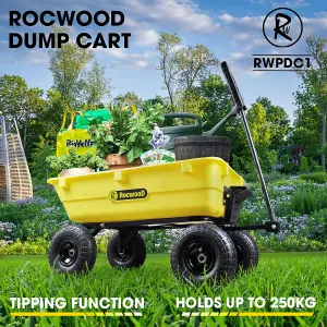 RocwooD Dump Truck Cart 250KG Festival Garden Outdoor