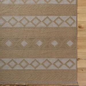 PARITA Machine Washable Jute Boho Area Rug 79 x 152 cm