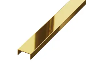 ILCOM decorative profile U 40mm x 2700mm x 0.6mm Gold Polished Stainless Steel