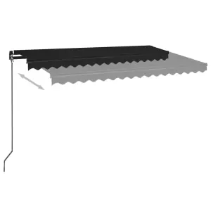 Berkfield Manual Retractable Awning 450x350 cm Anthracite