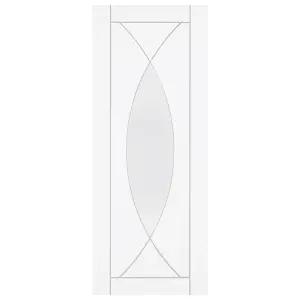 Internal Pesaro White Clear Glass Primed Door 1981 x 838 x 35mm (33")