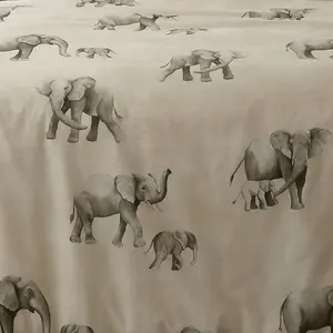 Ella The Elephant Cotton Blend Animal Print Duvet Cover Set with Pillowcases Single - 1 Standard Pillowcase