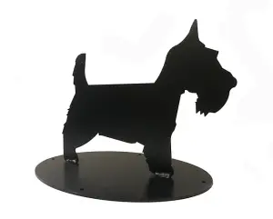 Scottie Dog Boot Scraper Silhouette - Steel - L23.5 x W34.9 x H26 cm