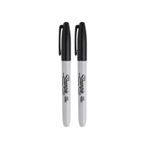 Sharpie Permanent Fine Tip Marker Pens Black 2 Pack SHP1985860 XMS21MARKER