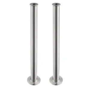 Heritage Highbrook Chrome effect Brass Bath standpipe (H)66cm, Pack of 2