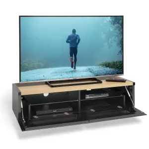 AVF Panorama 1.2m TV Stand with Reversible Top - Light Oak & Grey Oak