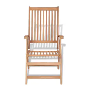 Berkfield Reclining Garden Chairs 2 pcs Solid Teak Wood