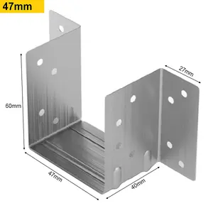 Pack of 4 - Galvanised Mini Jiffy Joist Hanger 47mm