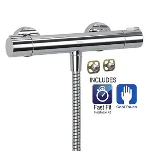 Mira Thermostatic Bar Mixer Shower Valve Only Cool Touch 150mm Centre + Fast Fit