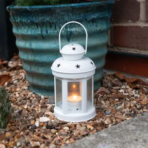 Nicola Spring - Metal Hanging Tealight Lanterns - 16cm - Pack of 6