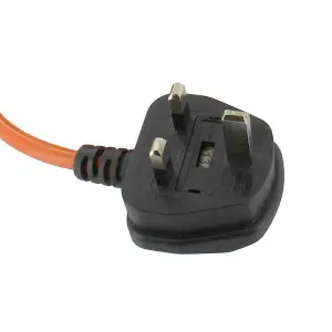 SPARES2GO Universal 12 Metre Cable & Lead Plug for Leaf Blower Garden Vac Vacuum (2-Core, 13A)