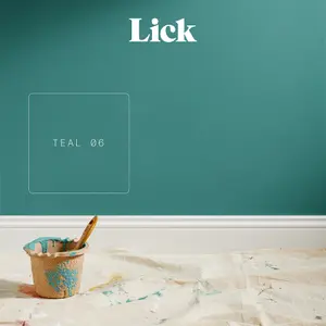 Lick Teal 06 Matt Emulsion paint, 2.5L