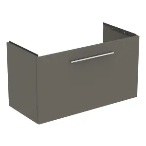 Ideal Standard i.life S Compact Matt Quartz Grey Wall-mounted Bathroom Vanity unit (H) 440mm (W) 800mm