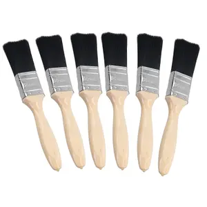 6pc 40mm 1.5" Paint Brush Painters Decorators Decorating With Wooden Handle