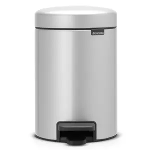 Brabantia NewIcon 3 Litre Soft Closing Pedal Bin Metallic Grey