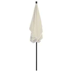 Berkfield Garden Parasol with Pole 210x140 cm Sand