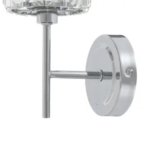 GoodHome Antpitta Chrome effect Wired LED Bathroom wall light