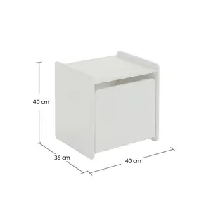 Kiddy Bedside Table White