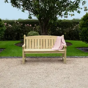 Hutton Garden Wooden Cotswold British Made 3 Seater Bench FCS Certified