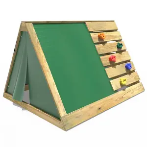 Rebo Mini Wooden Climbing Pyramid Adventure Playset and Den - Green