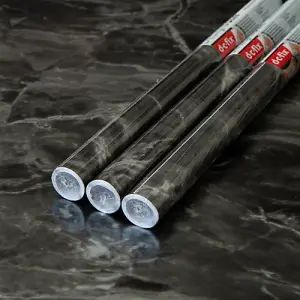 d-c-fix Marble Romeo Silver Self Adhesive Vinyl Wrap Film for Kitchen Worktops and Furniture 2m(L) 67.5cm(W) pack of 3 rolls