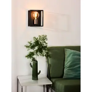 Lucide Arthur Modern Wall Light - 1xE27 - Black