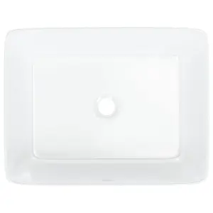 Wash Basin White 48x37x13 cm Ceramic Rectangle