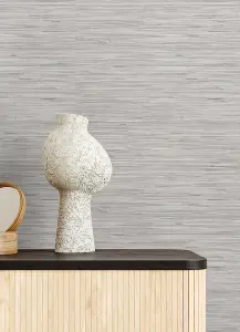 NuWallpaper NUS4994 Grassweave Peel & Stick Wallpaper, Grey