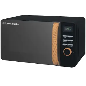 Russell Hobbs Scandi Microwave 17 Litre 700W Matt Black Wood Effect Digital RHMD714B-N