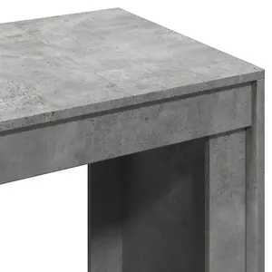 Berkfield Office Desk Concrete Grey 123.5x73.5x75 cm Engineered Wood