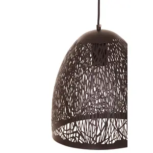 Interiors by Premier Lenno Small Black Pendant Light