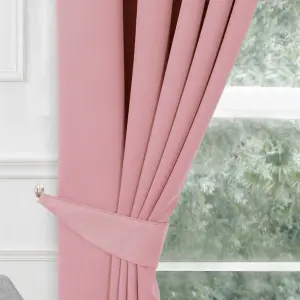 Home Curtains Woven Tiebacks Soft Pink (PAIR)