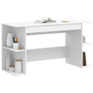 Berkfield Desk White 140x50x75 cm Engineered Wood