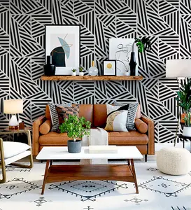 Arthouse Zebra Geo Mono Wallpaper