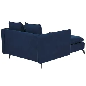 Fabric Chaise Lounge Blue CHARMES