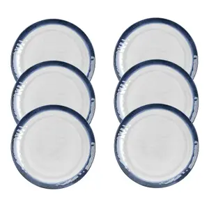 Purely Home Coastal Melamine Dinner Plates - Set of 6