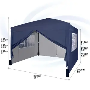 MCC Direct Gazebo 3x3 Pop up with Sides Blue