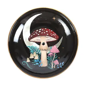 Ceramic Incense Stick Holder - Forest Mushroom Design