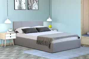 Side Lift Ottoman Bed Frame King Size Storage Bed With Mattress