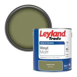 Leyland Trade Vinyl Matt Walls & Ceilings Emulsion Paint Paid in Full (PPG1115-6) 2.5L