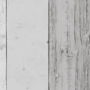 GoodHome Laas Grey Wood effect Textured Wallpaper