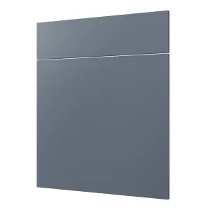 GoodHome Alisma Matt blue Slab Door & drawer 600mm