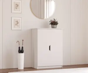 BERGEN White Shoe Cabinet With 2 Doors