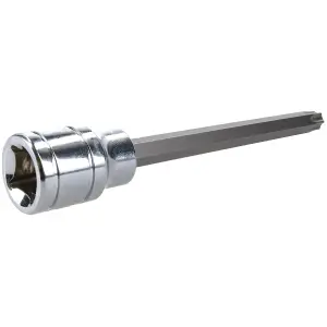 T40 3/8" Drive Extra Long 110mm Tamperproof Tamper Torx Star Security Bit Socket